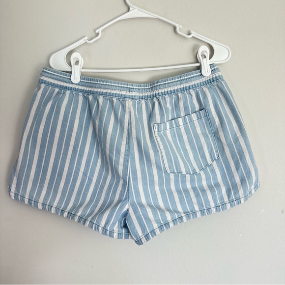 Aerie Blue and White Athletic Shorts with Nautical Stripes - Picture 3 of 3